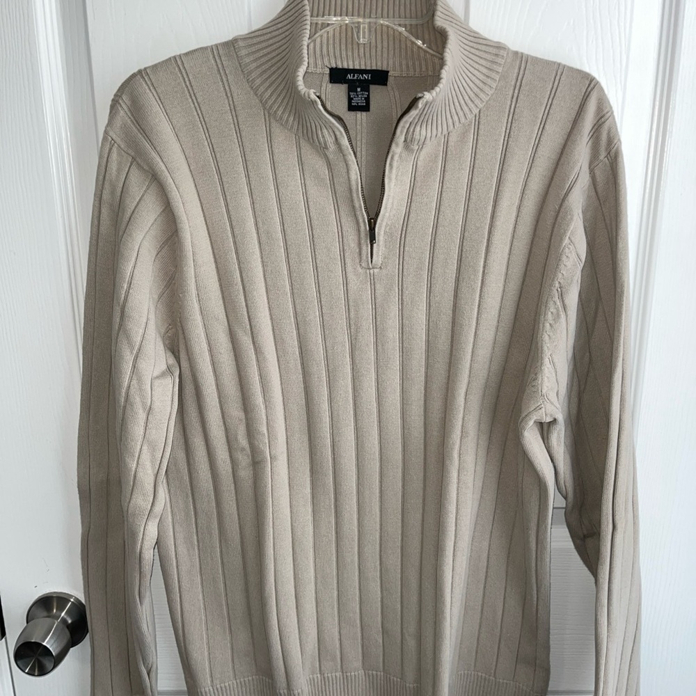 Men's Cream Sweater by Alfani - Picture 1 of 8